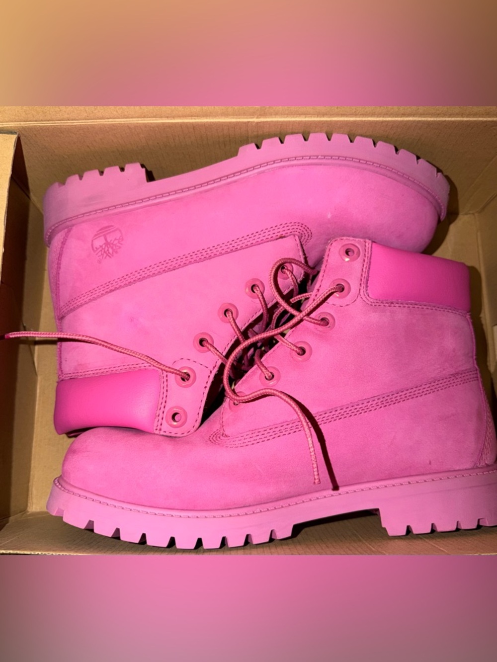 Timberlands All Pink Women's Suede Boots